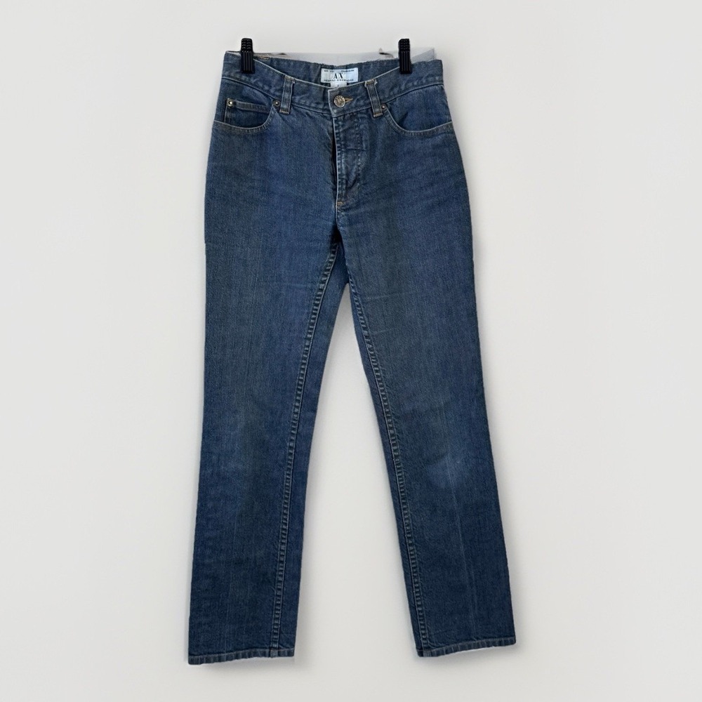 Armani Exchange Jeans Womens 2 Reg Blue Denim‎ Straight Leg Vintage *READ